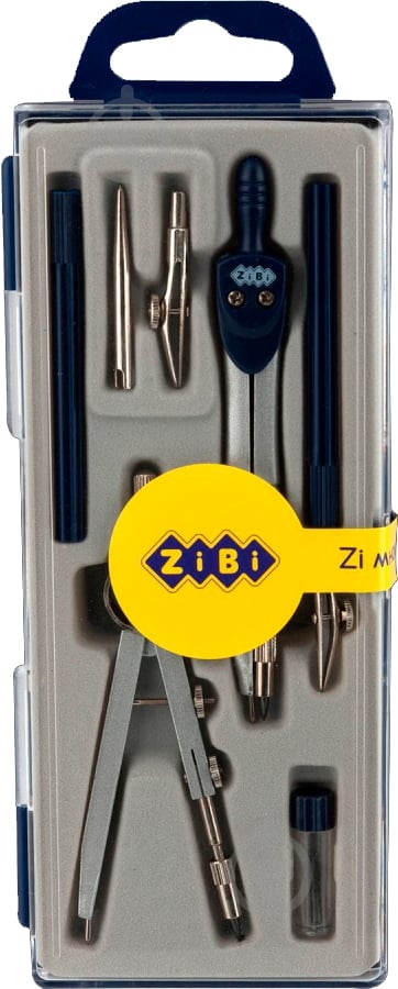 Готовальня BASIS 7 предмета темно-синій ZB.5306BS-03 ZiBi - фото 1