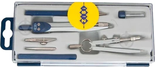 Готовальня BASIS 7 предмета темно-синій ZB.5306BS-03 ZiBi - фото 2