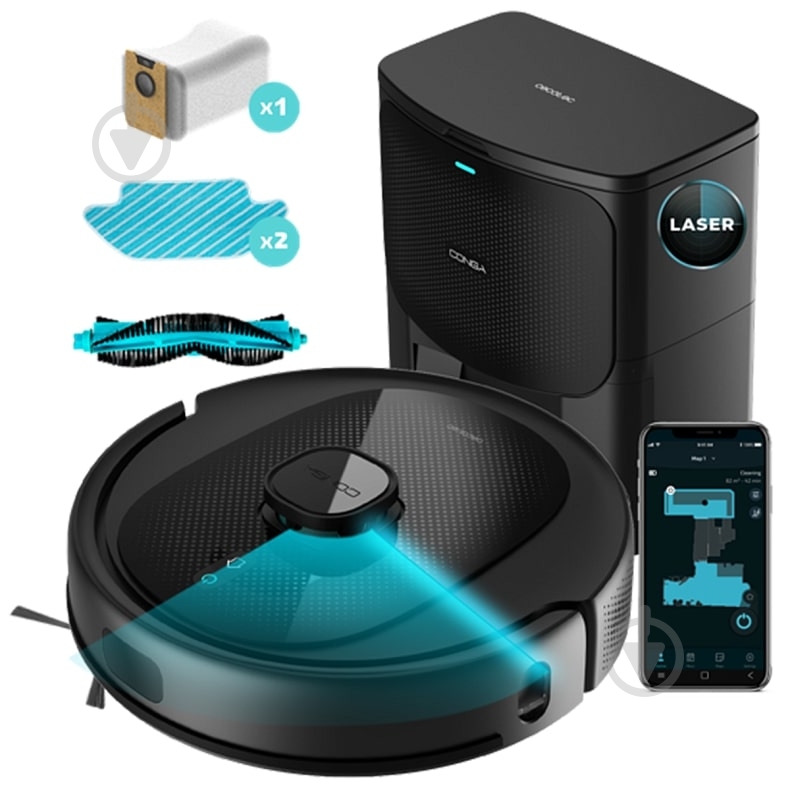 Робот-пилосос CECOTEC Conga 8290 Immortal Ultra Power Home X-Treme (CCTC-08612) black - фото 1