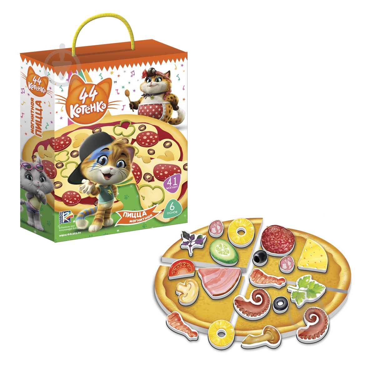 Гра магнітна Vladi Toys 44 Коти. Піца VT3004-10 - фото 1