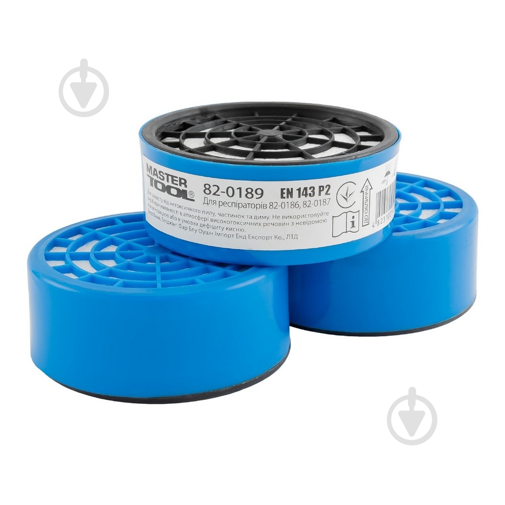 Змінний фільтр MasterTool EN 143 P2 6 шт. 82-0189 - фото 1