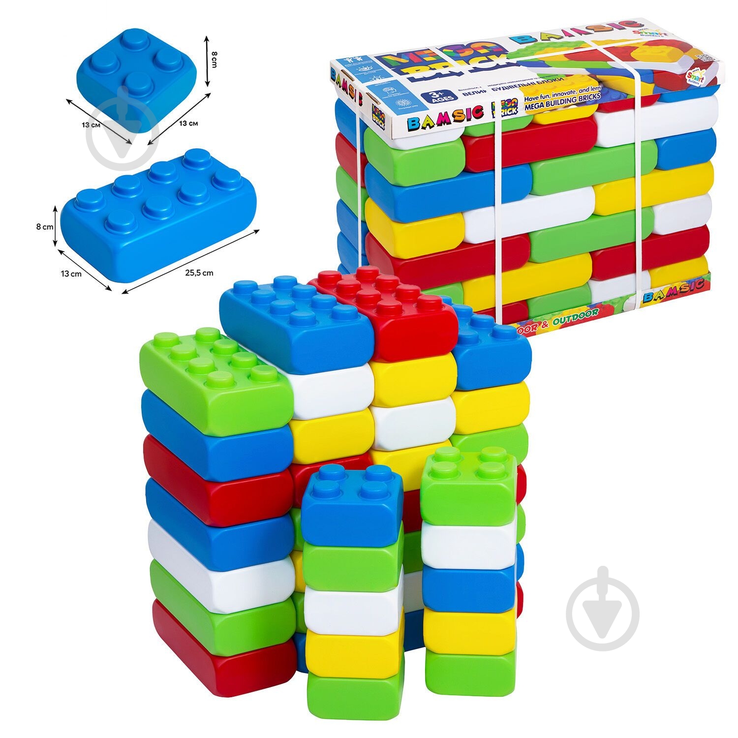 Конструктор Bamsic Mega Brick №4 арт. 115/27 - фото 1