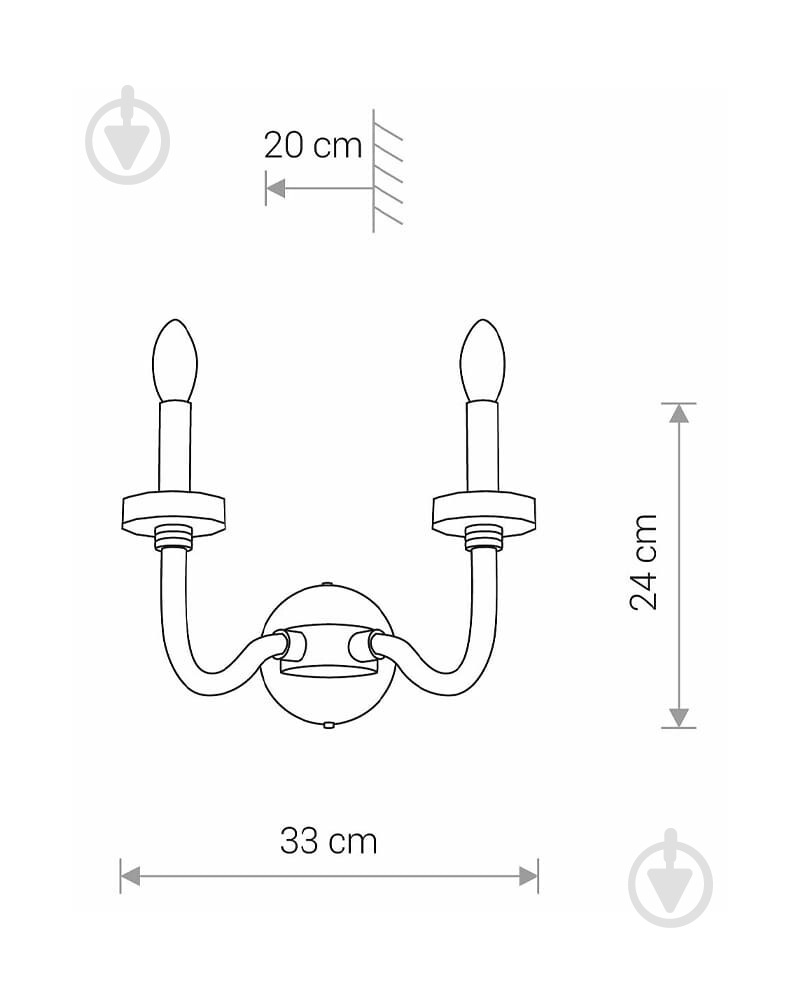 Бра Nowodvorski Hampton 2x40 Вт E14 хром 8155 - фото 2 Бра Nowodvorski Hampton 2x40 Вт E14 хром 8155 - фото 2