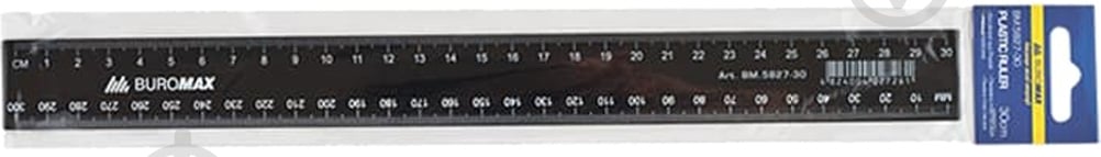 Линейка черная BM.5827-30 Buromax - фото 1