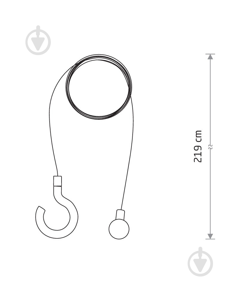 Шнур для светильника Nowodvorski Picnic Gr хром/черный 8106 - фото 5