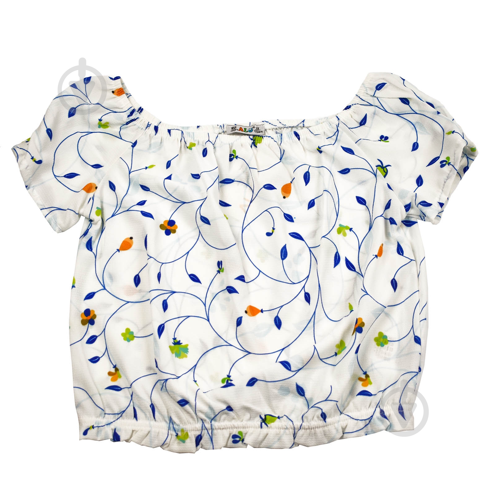 Футболка для девочек ALG с принтом р.140 голубой - фото 1