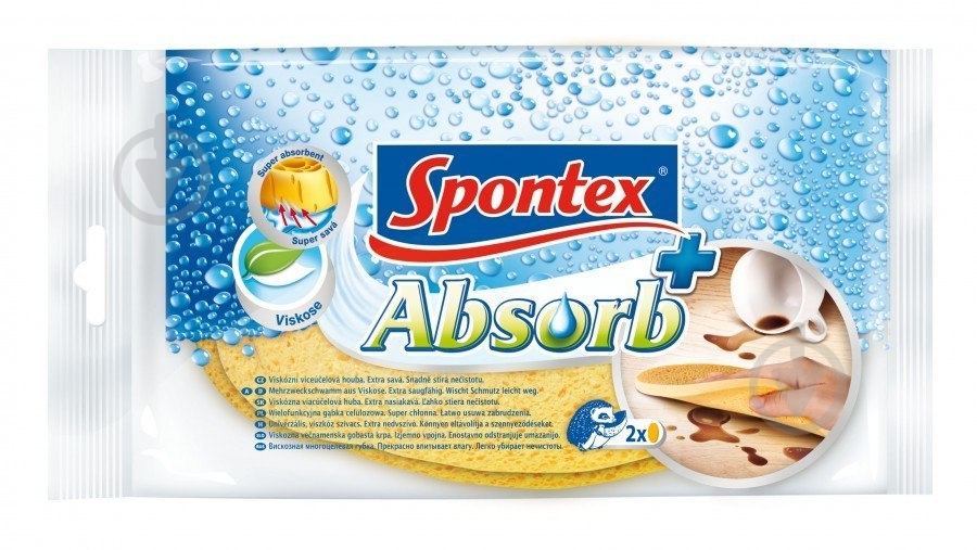 Губка для плитки SPONTEX Absorb влагопоглощающая 2 шт. - фото 1
