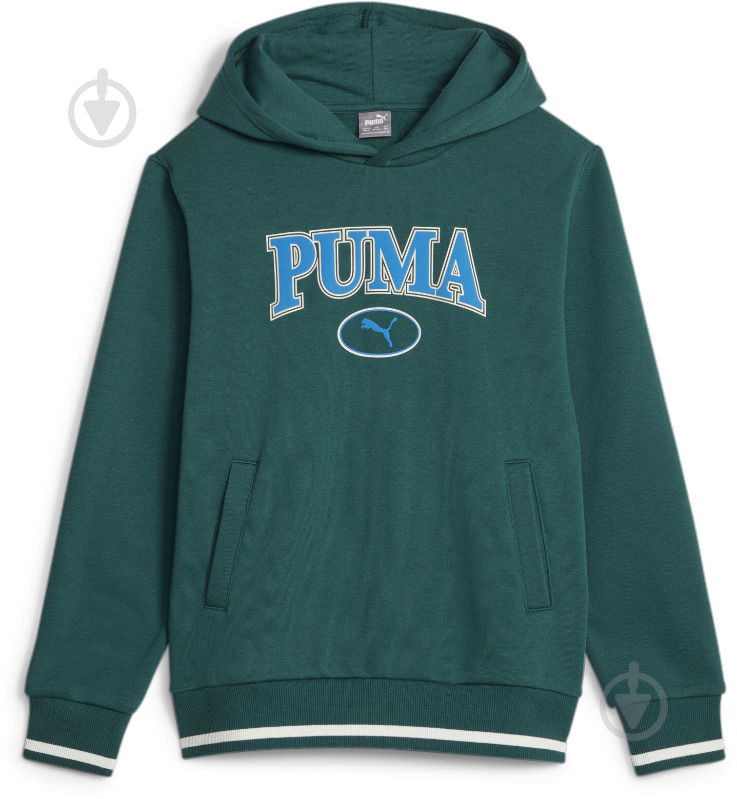 Джемпер Puma PUMA SQUAD HOODIE FL B 67635643 р.128 зеленый - фото 1 Джемпер Puma PUMA SQUAD HOODIE FL B 67635643 р.128 зеленый - фото 1