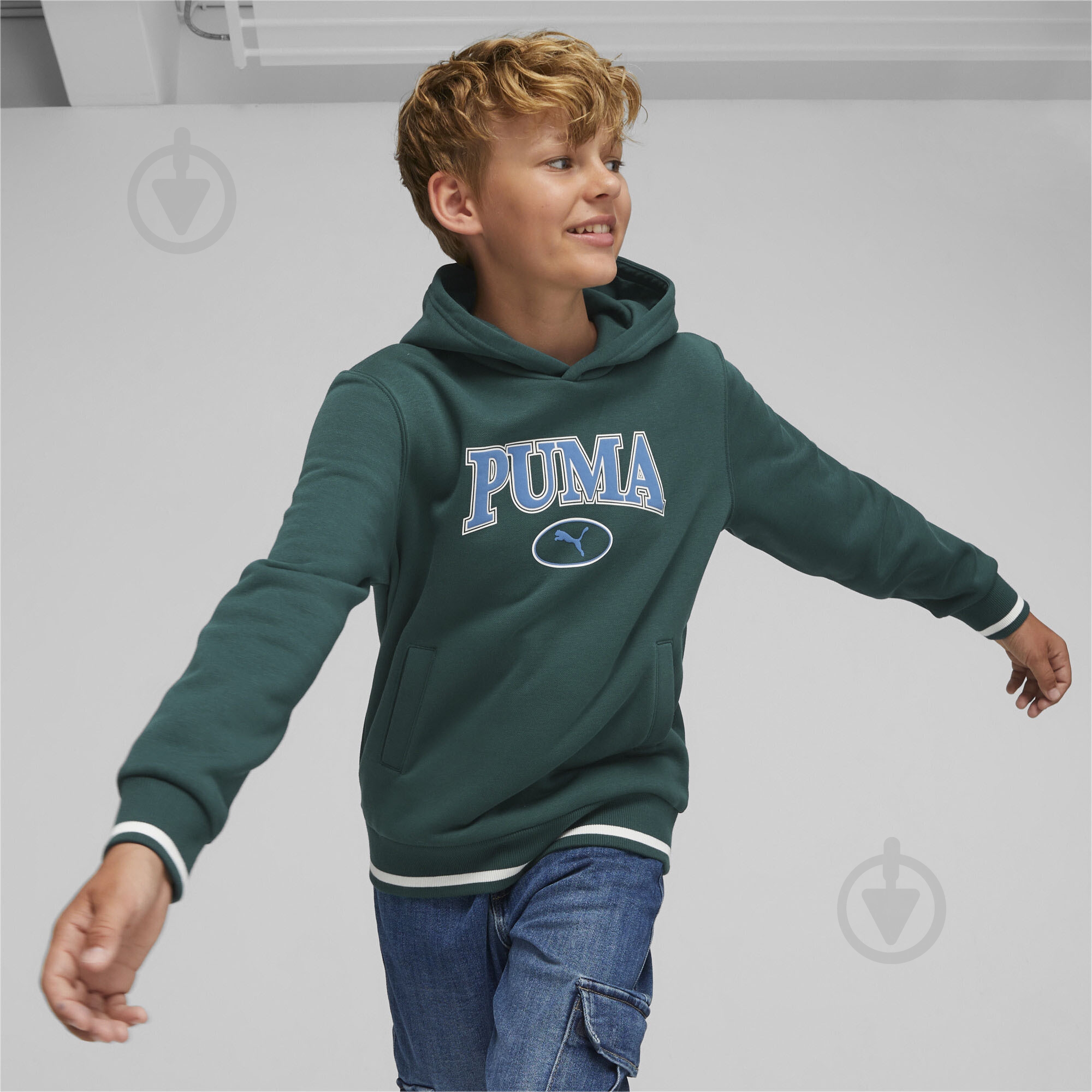 Джемпер Puma PUMA SQUAD HOODIE FL B 67635643 р.128 зеленый - фото 3 Джемпер Puma PUMA SQUAD HOODIE FL B 67635643 р.128 зеленый - фото 3