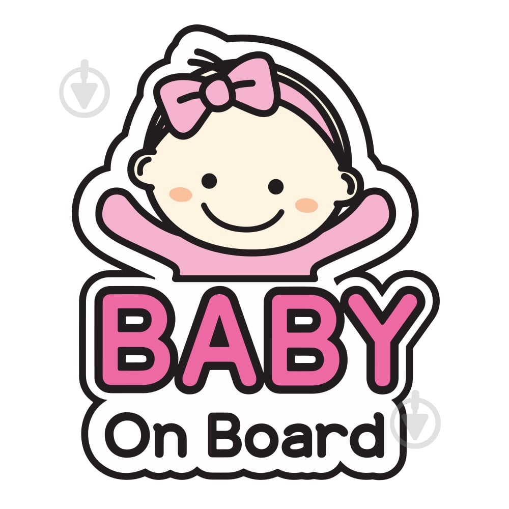 Наклейка Baby girl on board - фото 1