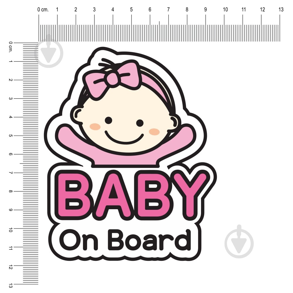 Наклейка Baby girl on board - фото 2