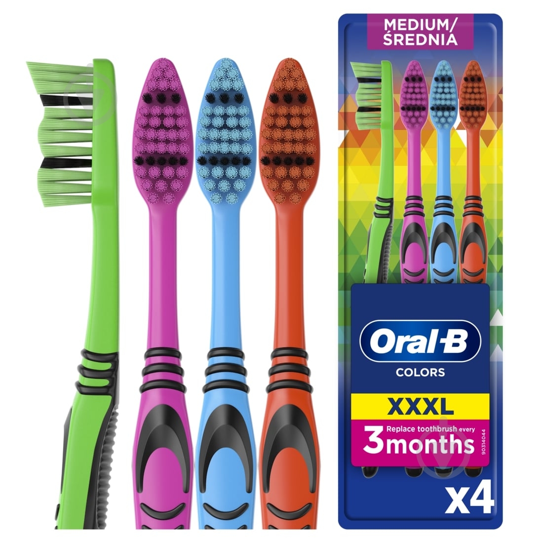 Зубная щетка Oral-B Color средней жесткости 4 шт. - фото 1