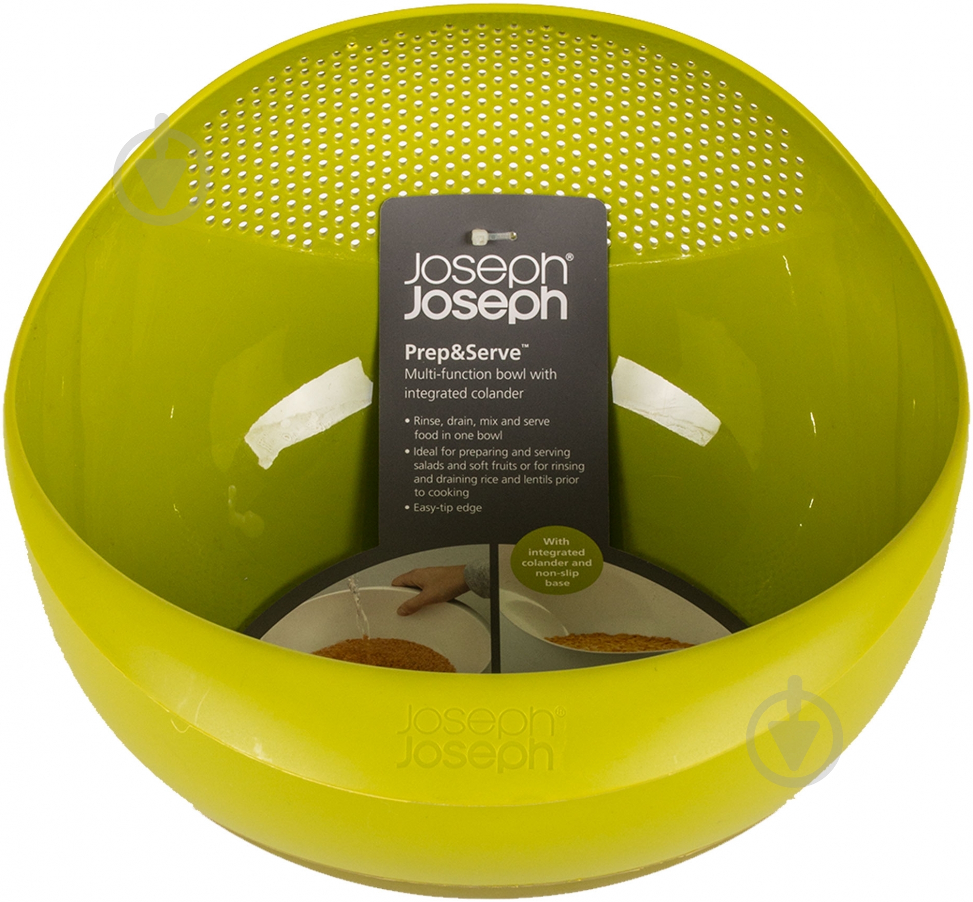 Миска Joseph Joseph Prep&Serve 01000117 зеленая - фото 1 Миска Joseph Joseph Prep&Serve 01000117 зеленая - фото 1