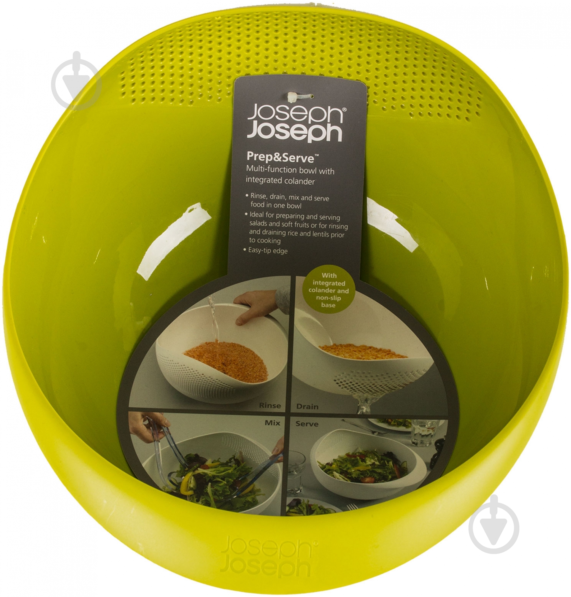 Миска Joseph Joseph Prep&Serve 01000117 зеленая - фото 4 Миска Joseph Joseph Prep&Serve 01000117 зеленая - фото 4