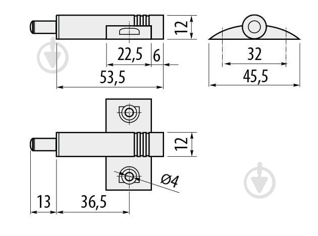 Амортизатор GTV с крестообразным адаптером серый 10 шт. 49229 механический Push open - фото 2 Амортизатор GTV с крестообразным адаптером серый 10 шт. 49229 механический Push open - фото 2