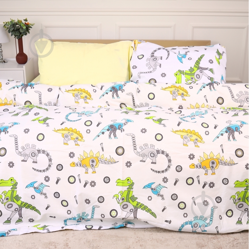 Наволочка Ranforce Elite 17-0576 Dinosaur robot 70x70 см мульти MirSon - фото 2 Наволочка Ranforce Elite 17-0576 Dinosaur robot 70x70 см мульти MirSon - фото 2