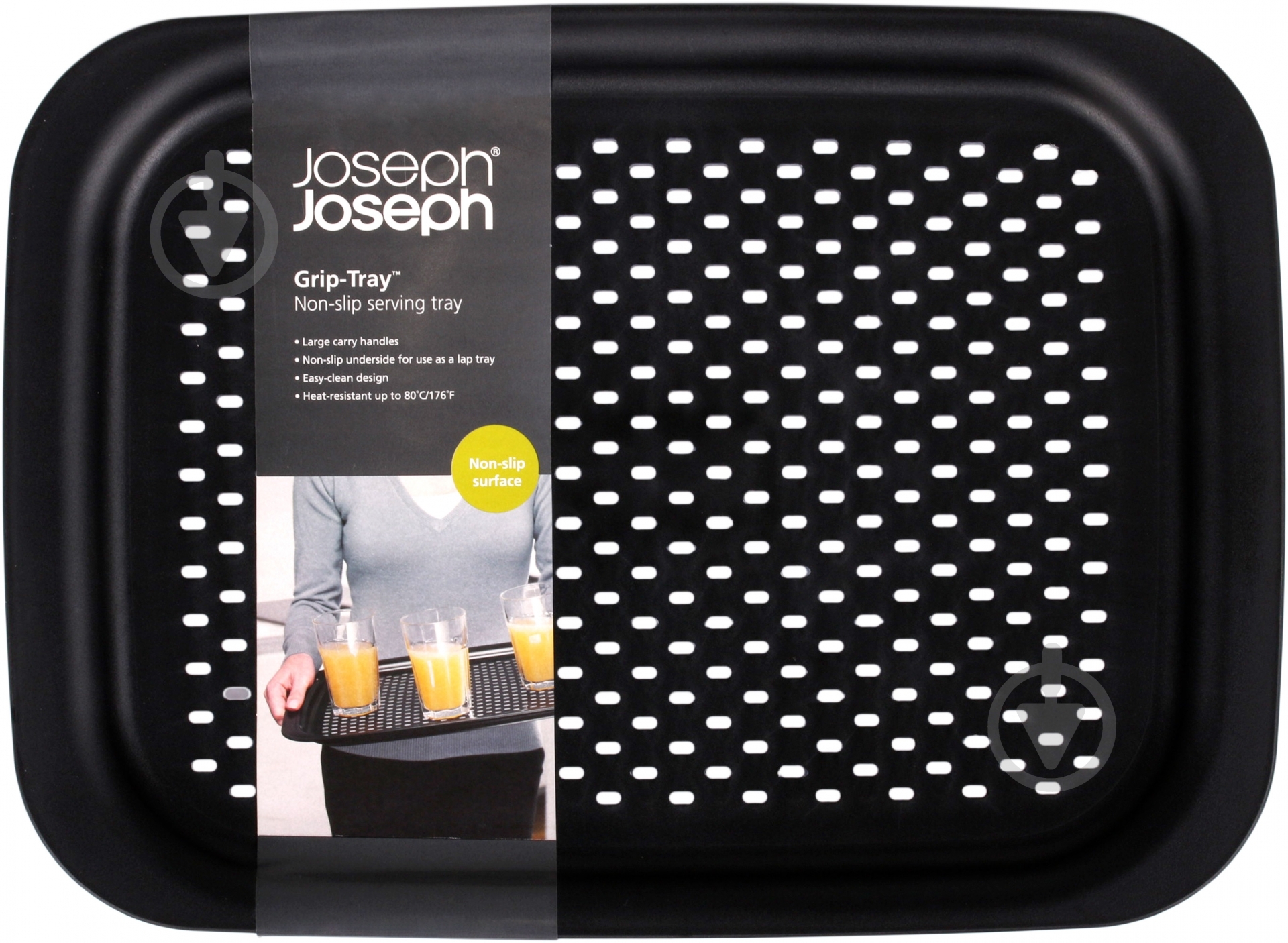 Поднос Joseph Joseph Grip Tray 45x32x3 см черный 70083 - фото 3 Поднос Joseph Joseph Grip Tray 45x32x3 см черный 70083 - фото 3