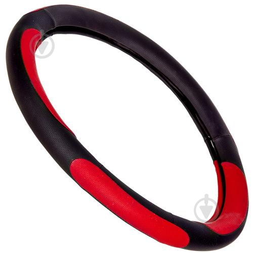 Чохол на кермо Vitol U 080242RD XL чорний із червоним - фото 2 Чохол на кермо Vitol U 080242RD XL чорний із червоним - фото 2