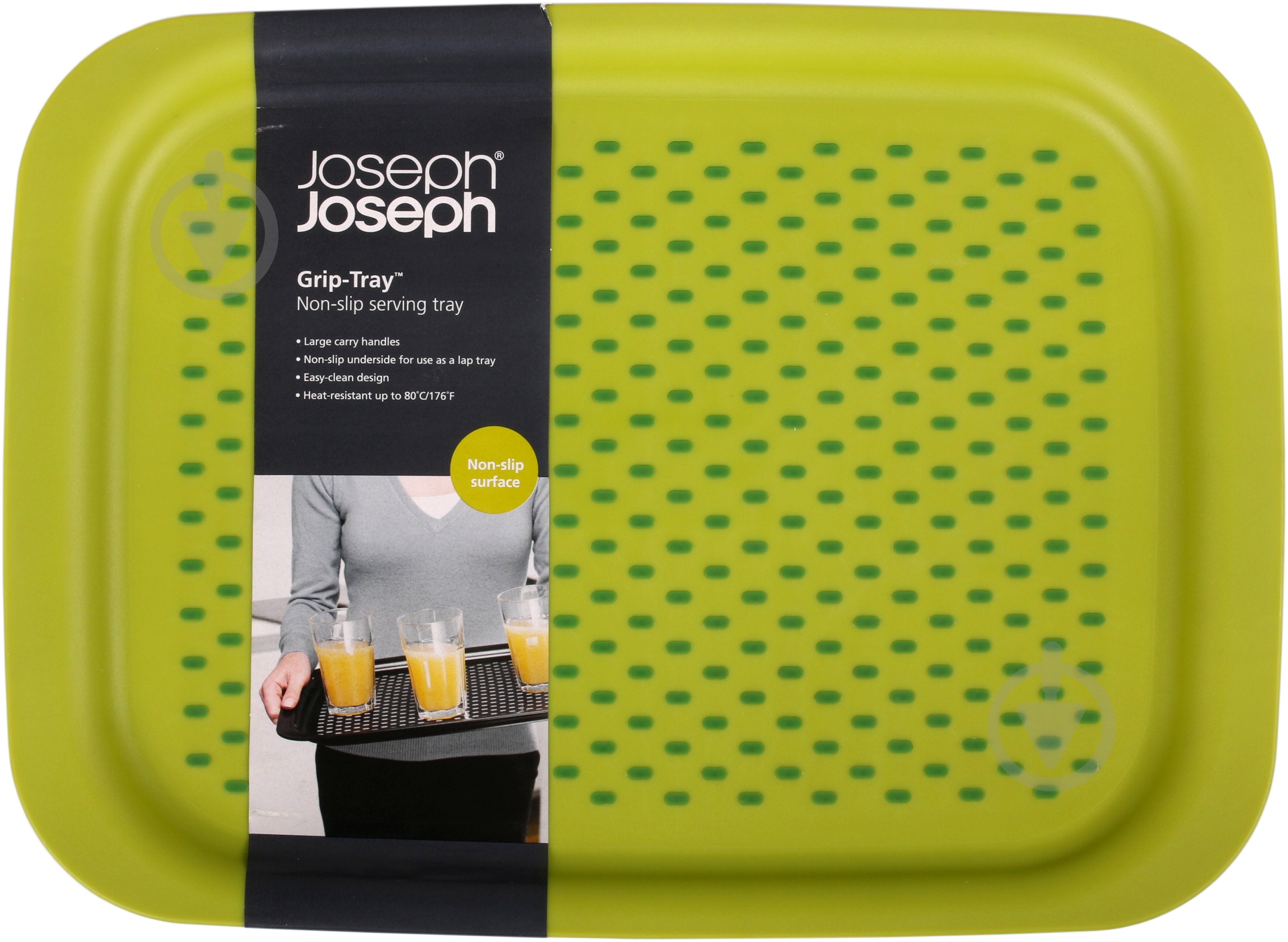 Таця Joseph Joseph Grip Tray 36x26x2,5 см зелена 70085 - фото 3