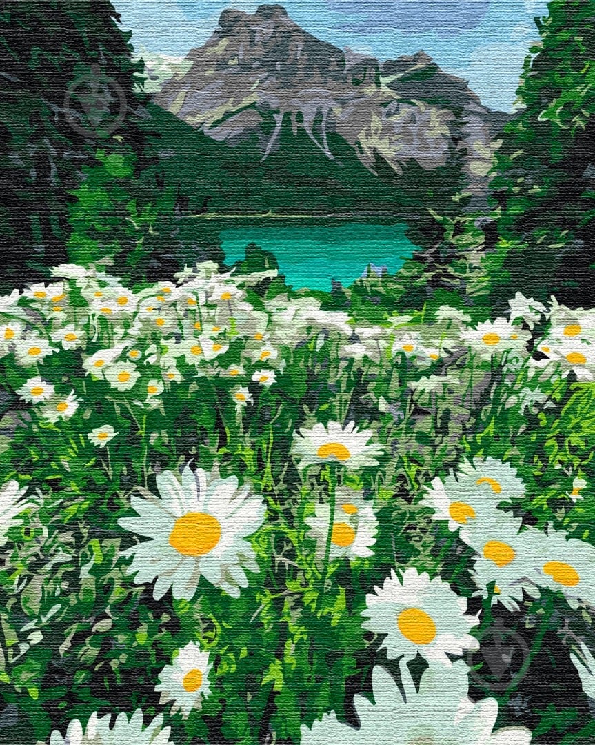 Картина за номерами Ромашки біля гір BS29451 40x50 см Brushme - фото 1