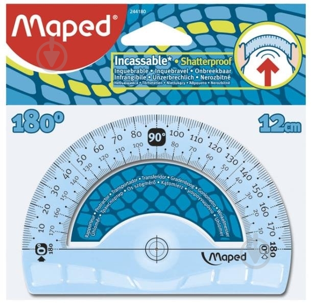 Транспортир Unbreakable в ассортименте MP.244180 Maped - фото 1 Транспортир Unbreakable в ассортименте MP.244180 Maped - фото 1