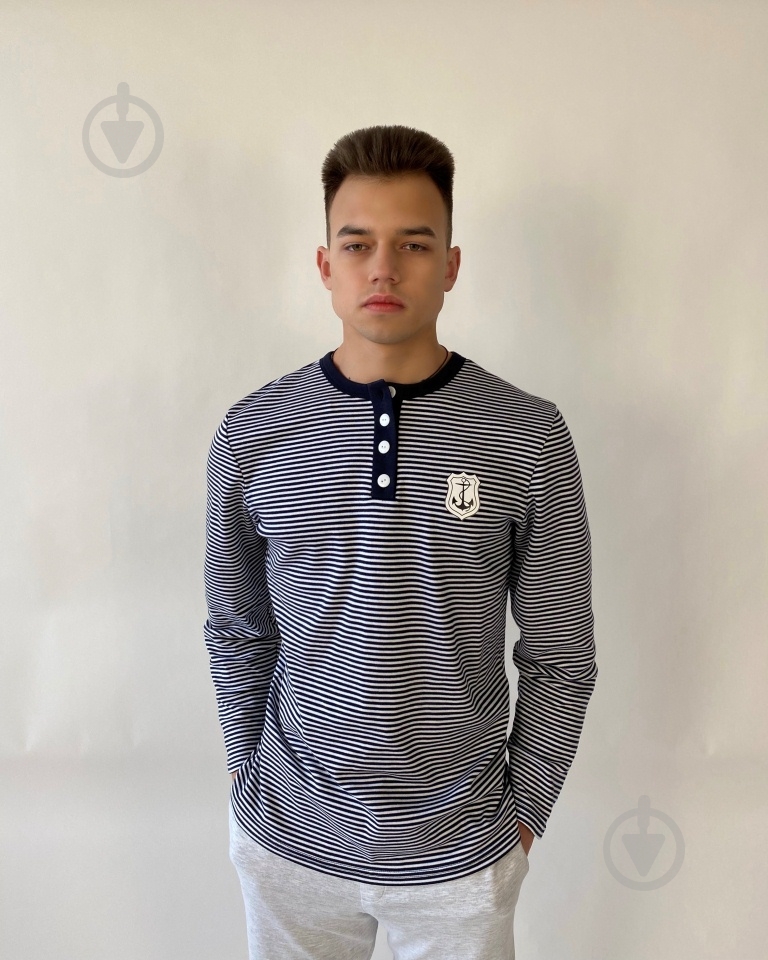 Реглан Flis clothes р. XL темно-синій із білим - фото 1 Реглан Flis clothes р. XL темно-синій із білим - фото 1