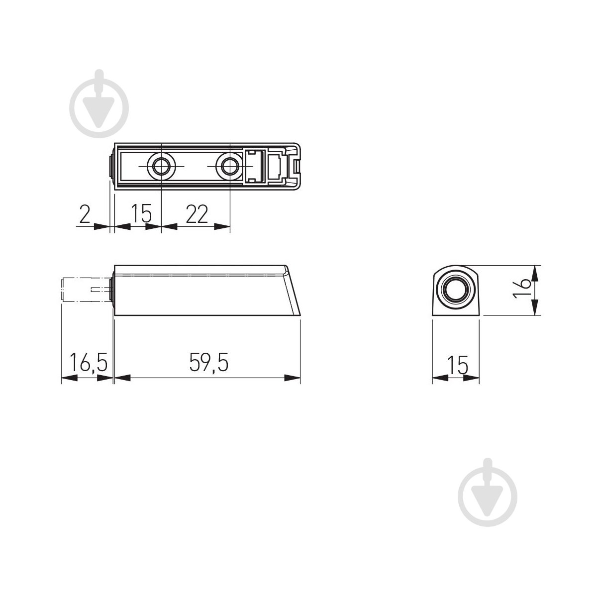 Демпфер GTV с магнитным адаптером короткий антрацит 10 шт. 49238 механический Push open - фото 3 Демпфер GTV с магнитным адаптером короткий антрацит 10 шт. 49238 механический Push open - фото 3
