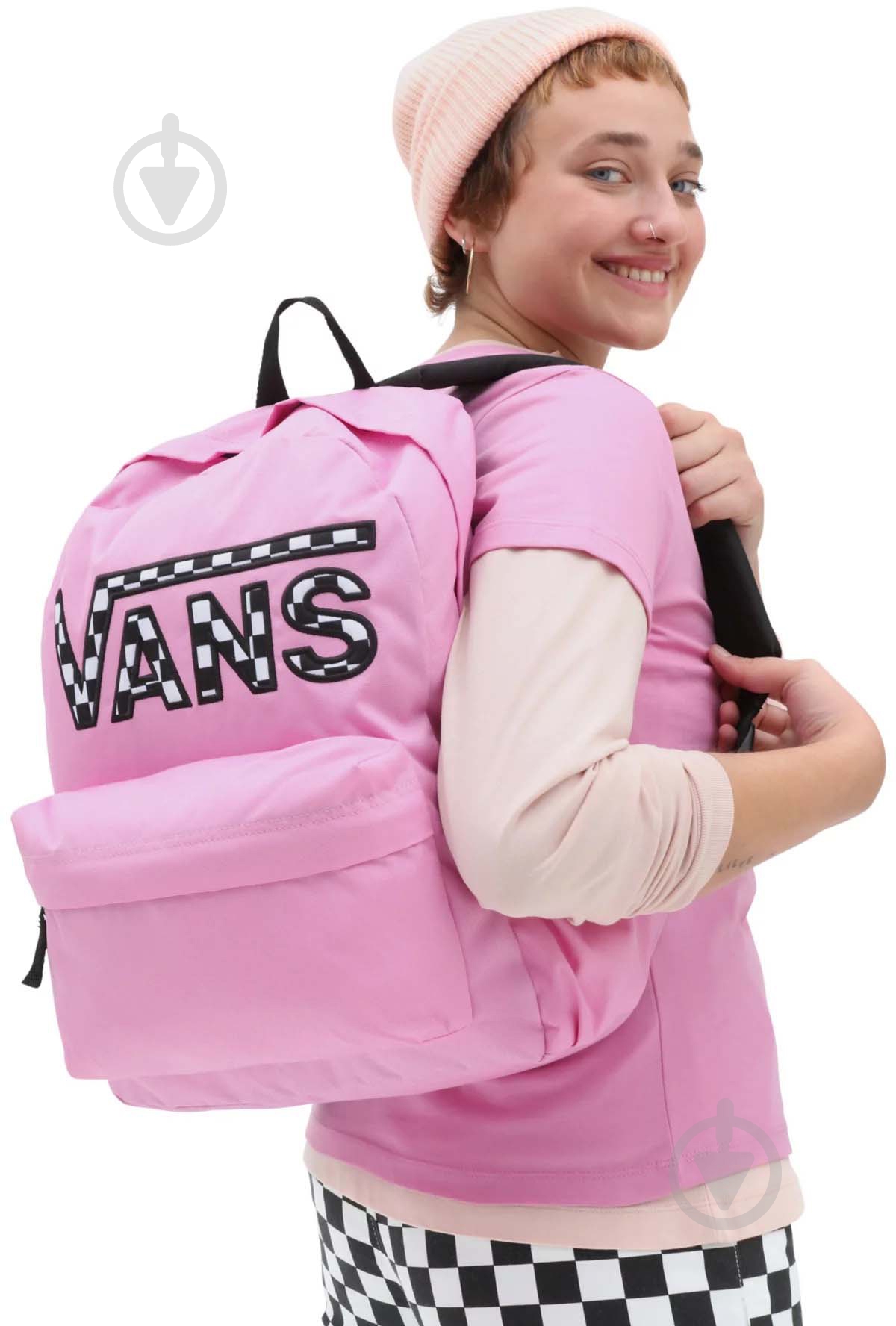 Рюкзак Vans WM REALM FLYING V BACKPACK VN0A3UI8BLH 22 л розовый - фото 5