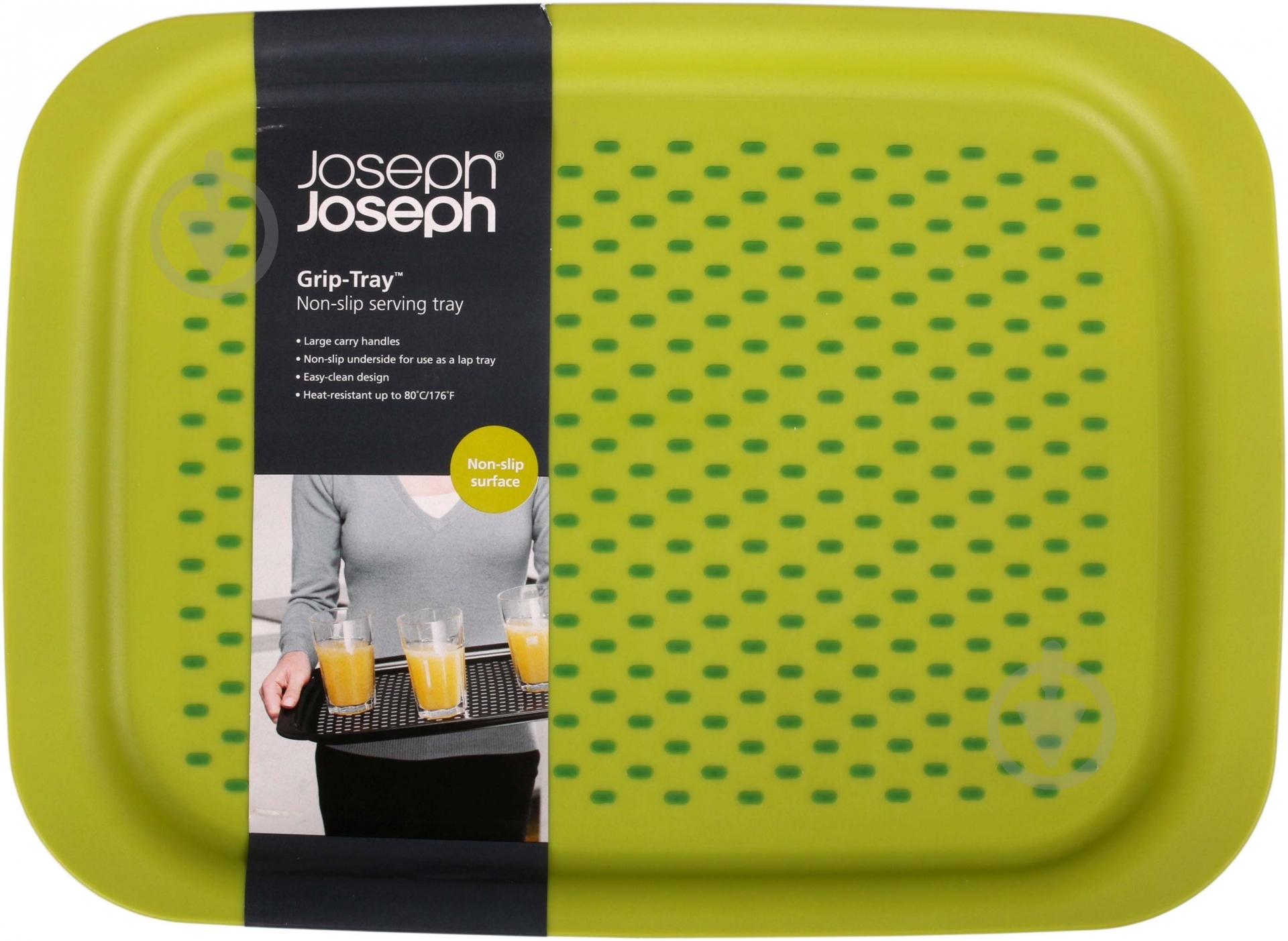 Поднос Joseph Joseph Grip Tray 45x32x3 см зеленый 1040005 - фото 3 Поднос Joseph Joseph Grip Tray 45x32x3 см зеленый 1040005 - фото 3