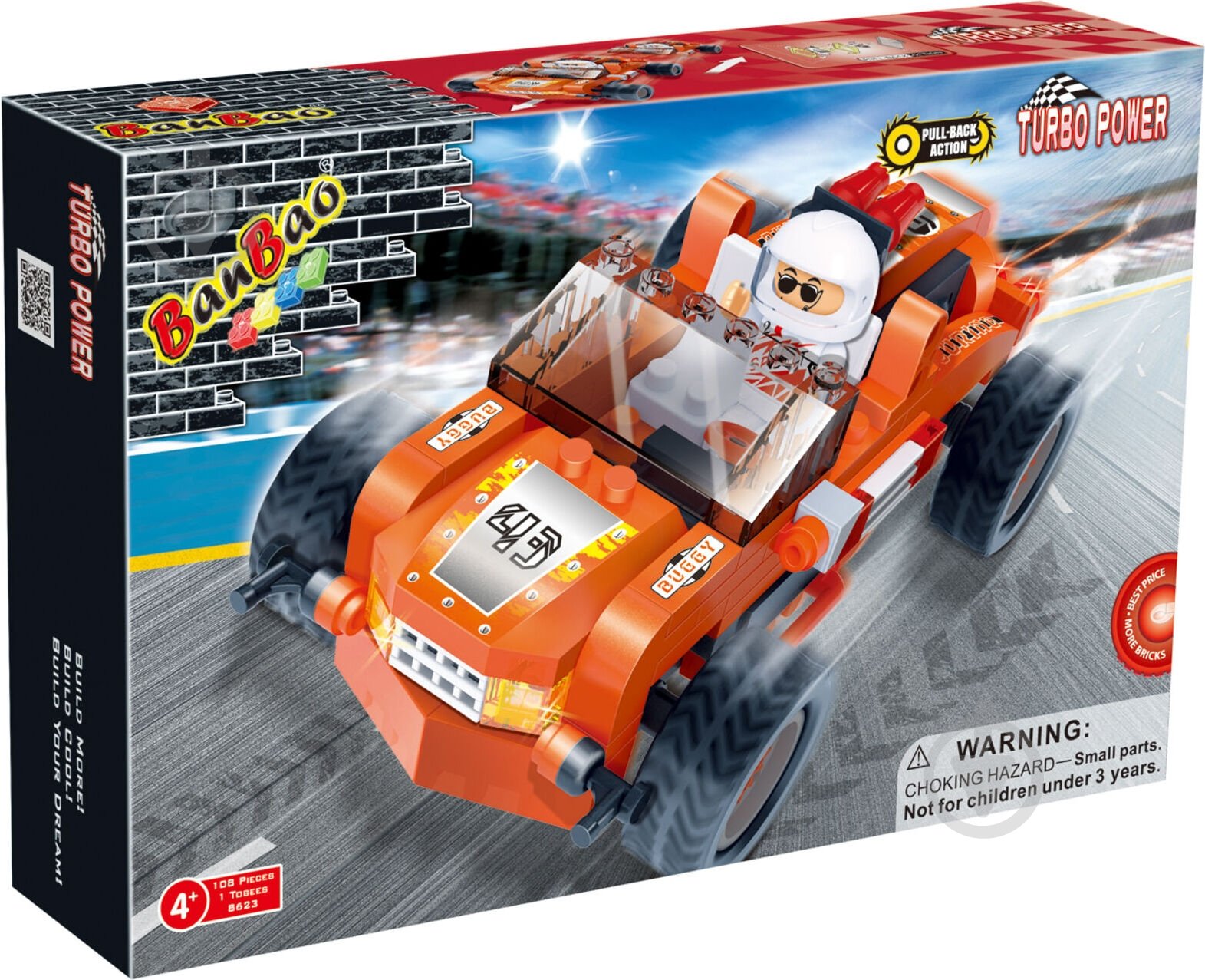 Конструктор BanBao Turbo Машинка для гонок 8623 - фото 1 Конструктор BanBao Turbo Машинка для гонок 8623 - фото 1