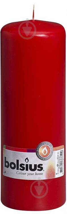 Свеча красная 20х7 см Bolsius - фото 1