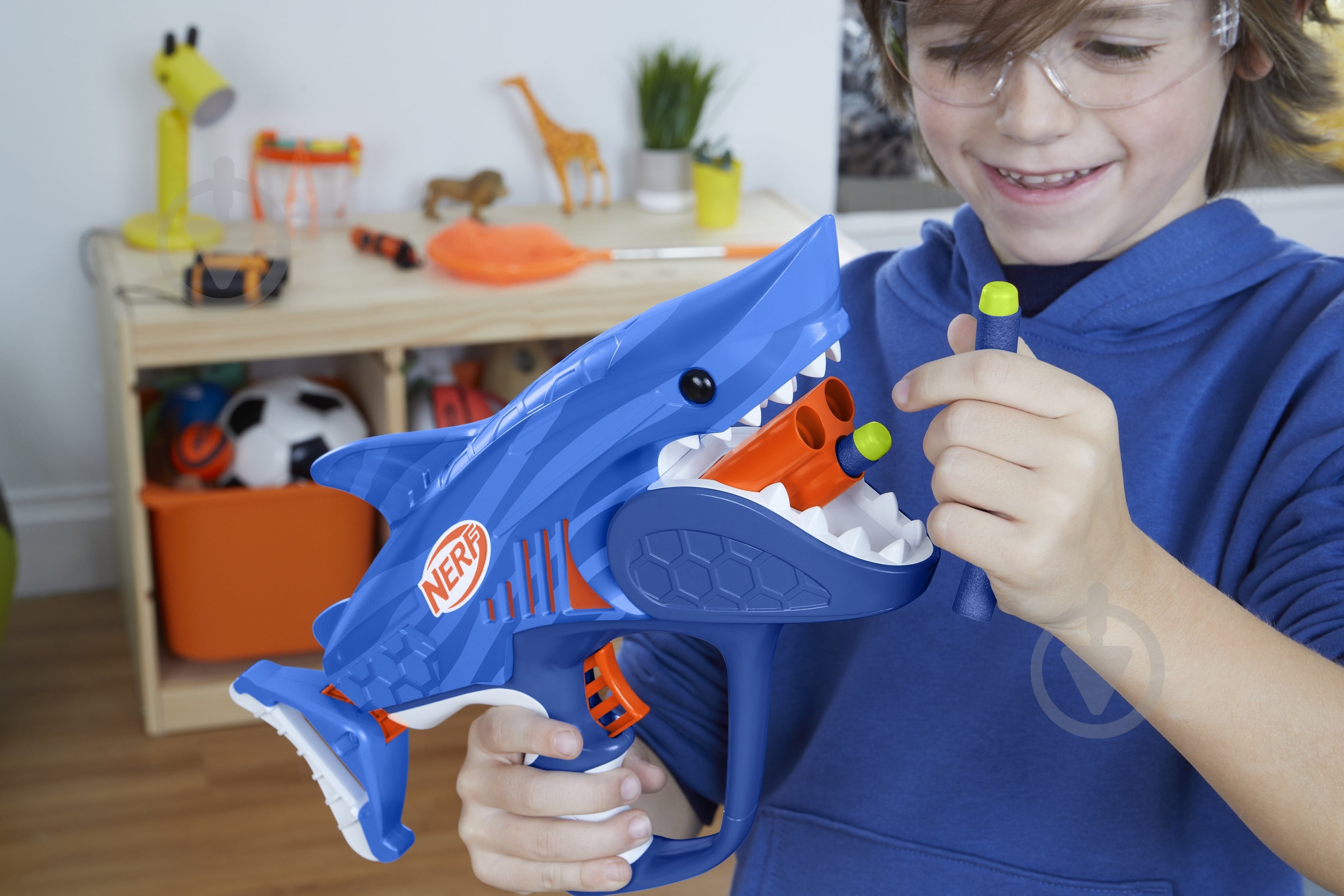 Бластер Hasbro игрушечный Шаркфаер серии Nerf Wild F8645 - фото 3 Бластер Hasbro игрушечный Шаркфаер серии Nerf Wild F8645 - фото 3