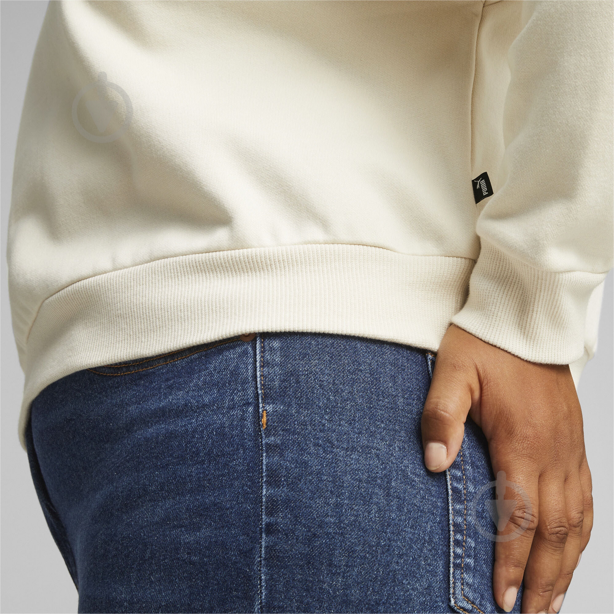 Свитшот Puma ESS+ RELAXED SMALL LOGO CREW FL 67680189 р.M бежевый - фото 5