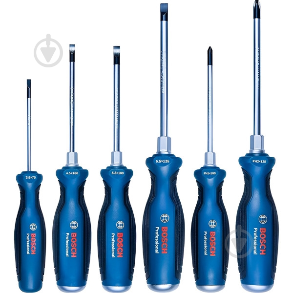Набір викруток Bosch Professional 6 шт. (SL/PH) (1600A016BF) - фото 3 Набір викруток Bosch Professional 6 шт. (SL/PH) (1600A016BF) - фото 3