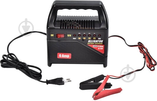 Зарядний пристрій трансформаторний Alligator АКБ/6А,6-12V 6 А 80 А/ч (AC802) - фото 1