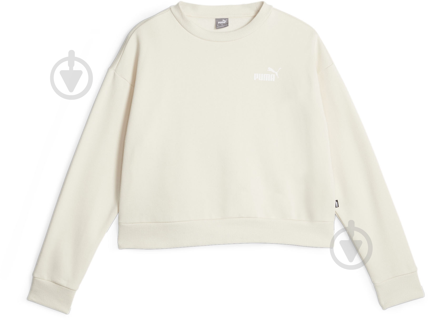 Свитшот Puma ESS+ RELAXED SMALL LOGO CREW FL 67680189 р.S бежевый - фото 1