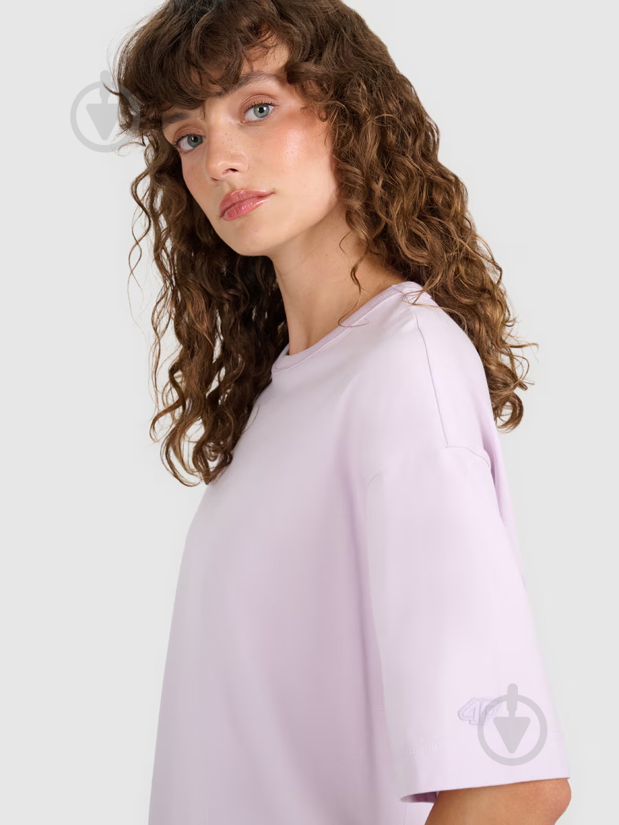 Футболка 4F TSHIRT F2350 4FWAW25TTSHF2350-52S р.L фіолетовий - фото 3 Футболка 4F TSHIRT F2350 4FWAW25TTSHF2350-52S р.L фіолетовий - фото 3