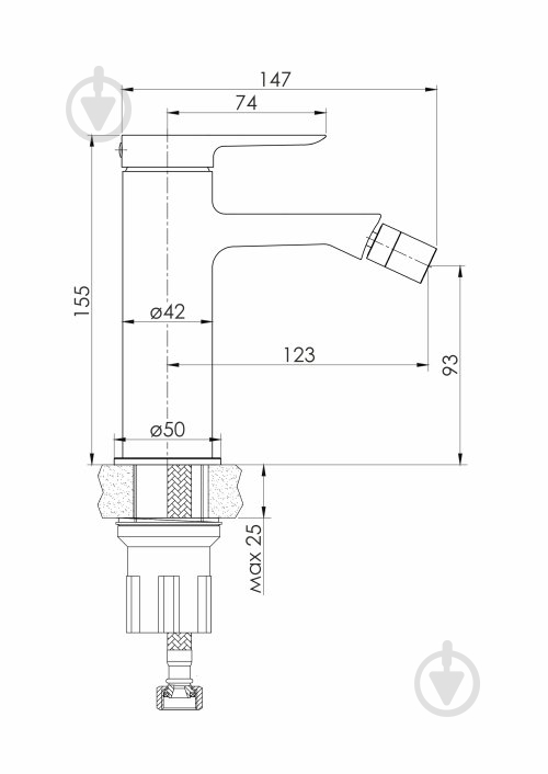 Смеситель для биде VOLLE LIBRA 1521.020101 - фото 2