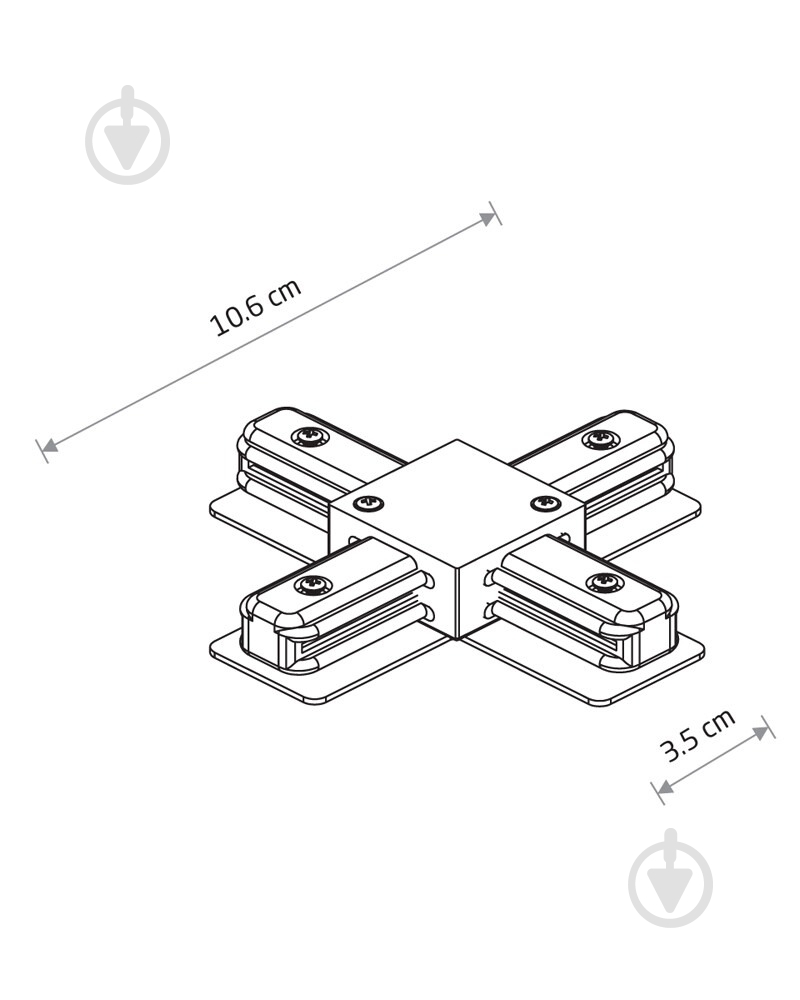 З’єднувач хрестовий Nowodvorski Profile X-Connector Wh білий 9190 - фото 2