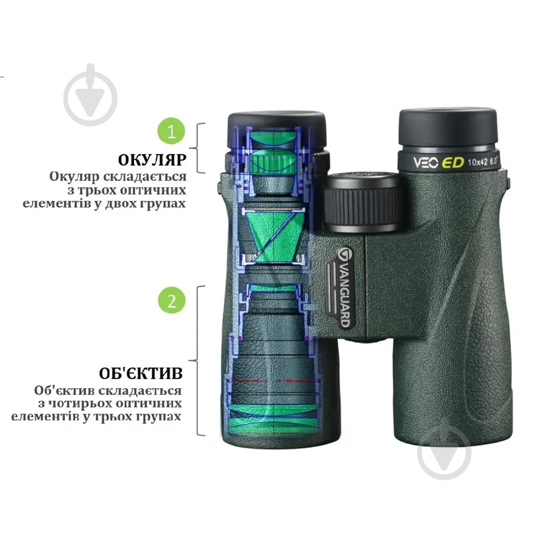 Бинокль Vanguard VEO ED 1250 - фото 8