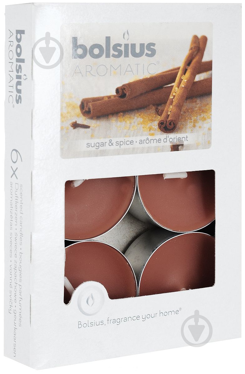 Набор свечей ароматических Bolsius Корица 6 шт. - фото 1