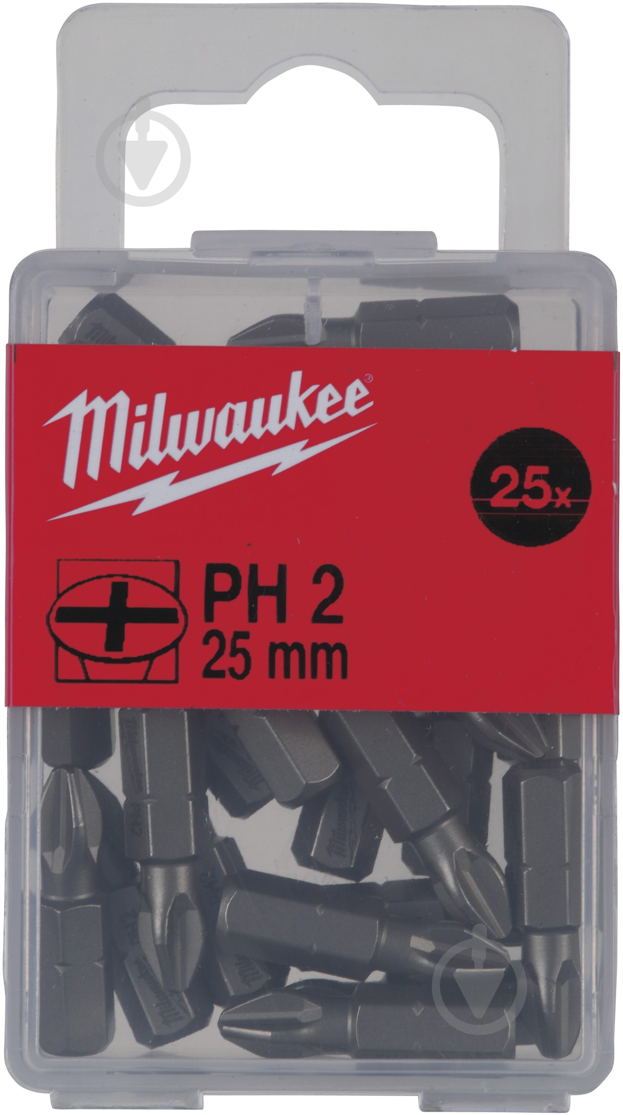 Бита Milwaukee PH2 25 шт. 4932399587 - фото 1