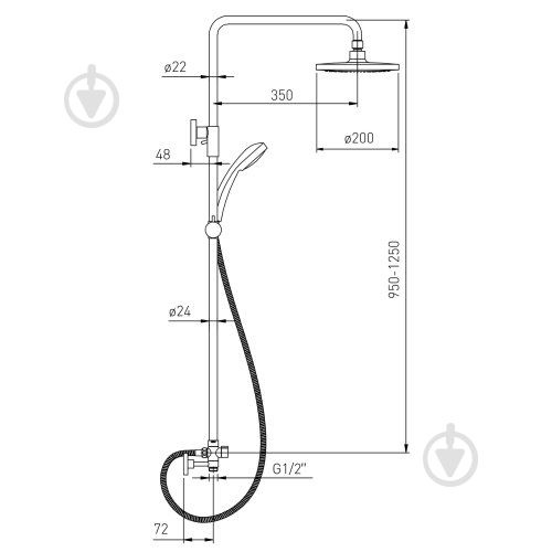 Душевая система VOLLE DIOS 1536.090101 - фото 2