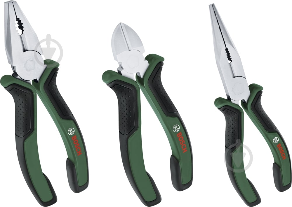 Набор Bosch плоскогубцев 3 шт. 1600A02C0S - фото 1