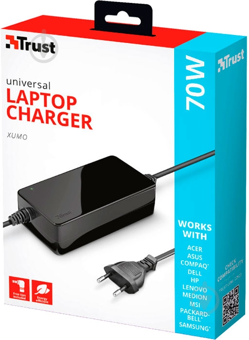 Блок питания Trust TRUST Xumo 70W Laptop Charger - фото 6