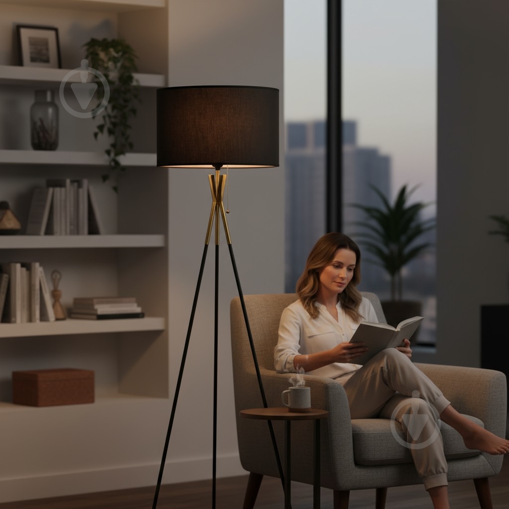 Торшер Sensio Tourelles 40 Вт E27 черный/золото ALPL-TN137F-B - фото 5 Торшер Sensio Tourelles 40 Вт E27 черный/золото ALPL-TN137F-B - фото 5