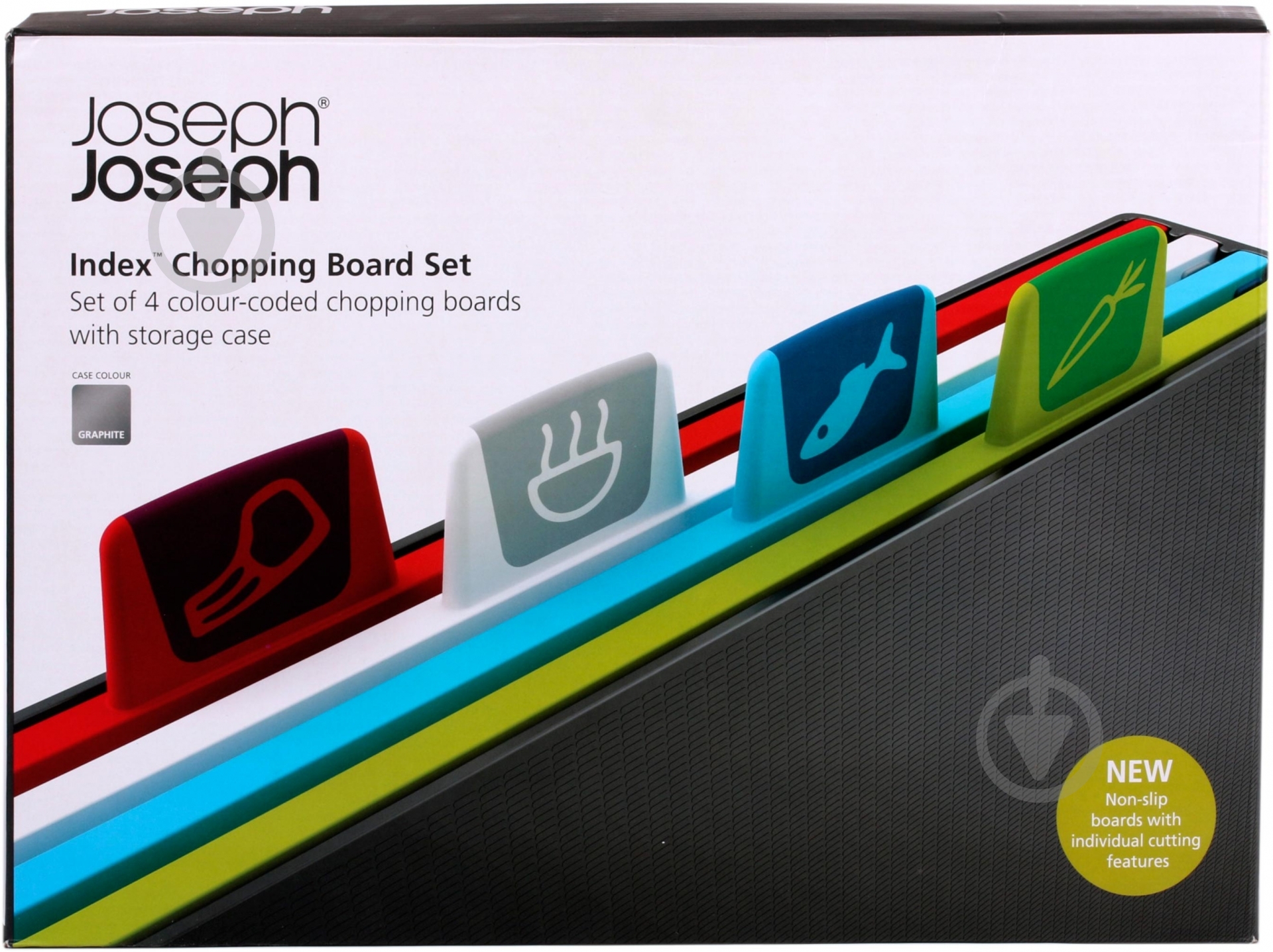 Набор досок разделочных Joseph Joseph разноцветных 30х20 см с подставкой 5 предметов пластик 01000213 - фото 5 Набор досок разделочных Joseph Joseph разноцветных 30х20 см с подставкой 5 предметов пластик 01000213 - фото 5