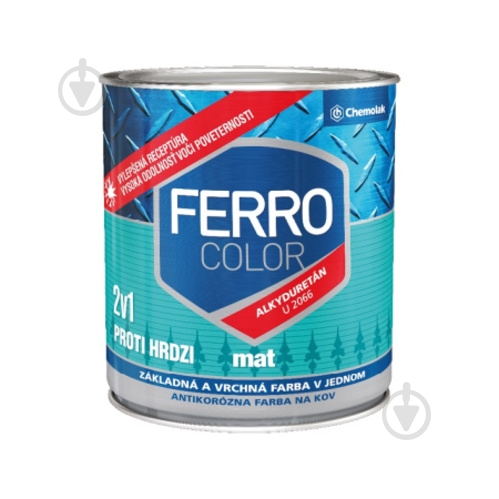 Грунт-антикор Chemolak FERRO COLOR U2066 черный мат 0,75 л - фото 1