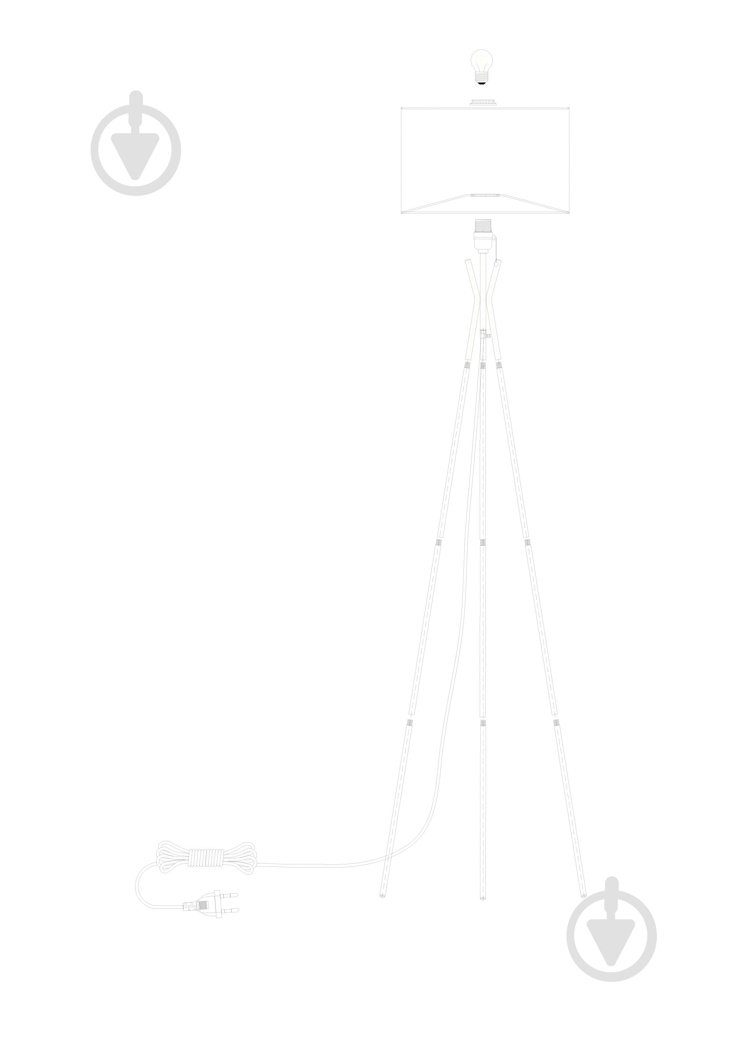 Торшер Sensio Tourelles 40 Вт E27 белый/золото ALPL-TN137F-W - фото 2