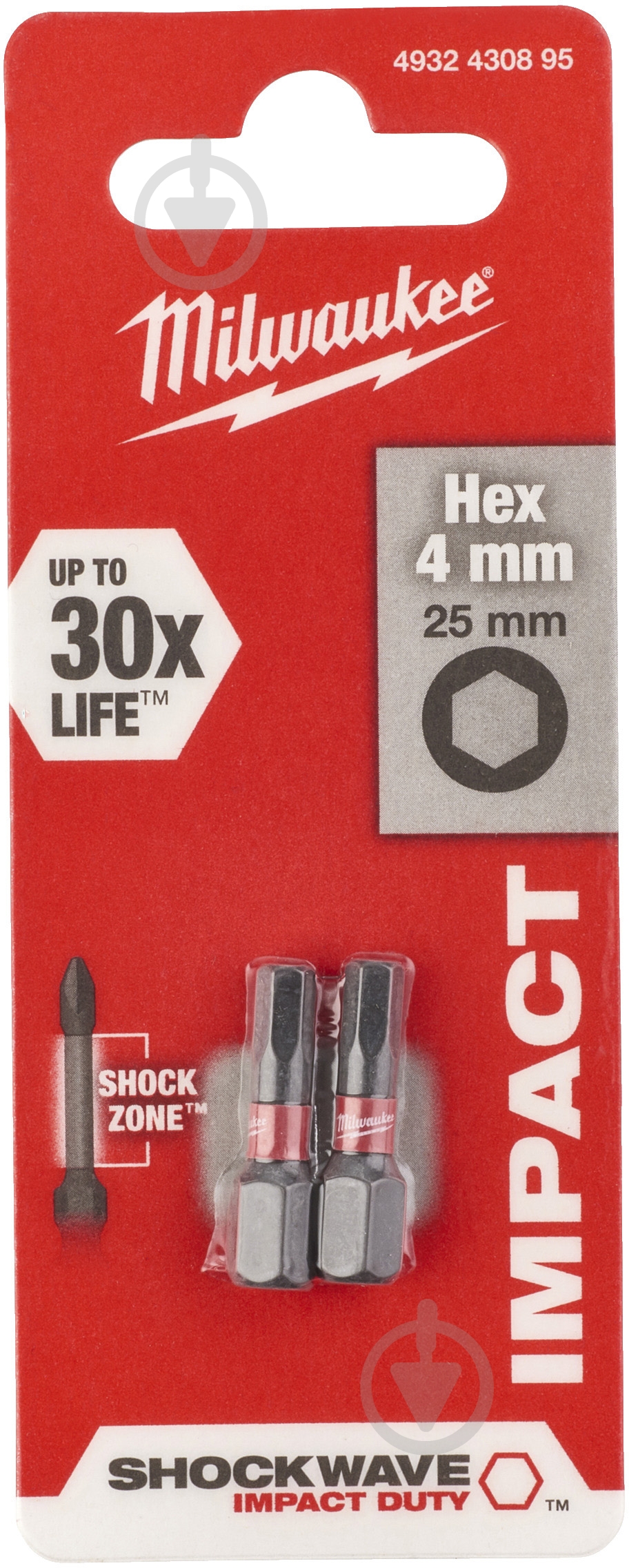 Бита Milwaukee HEX 2 шт. 4932430895 - фото 1